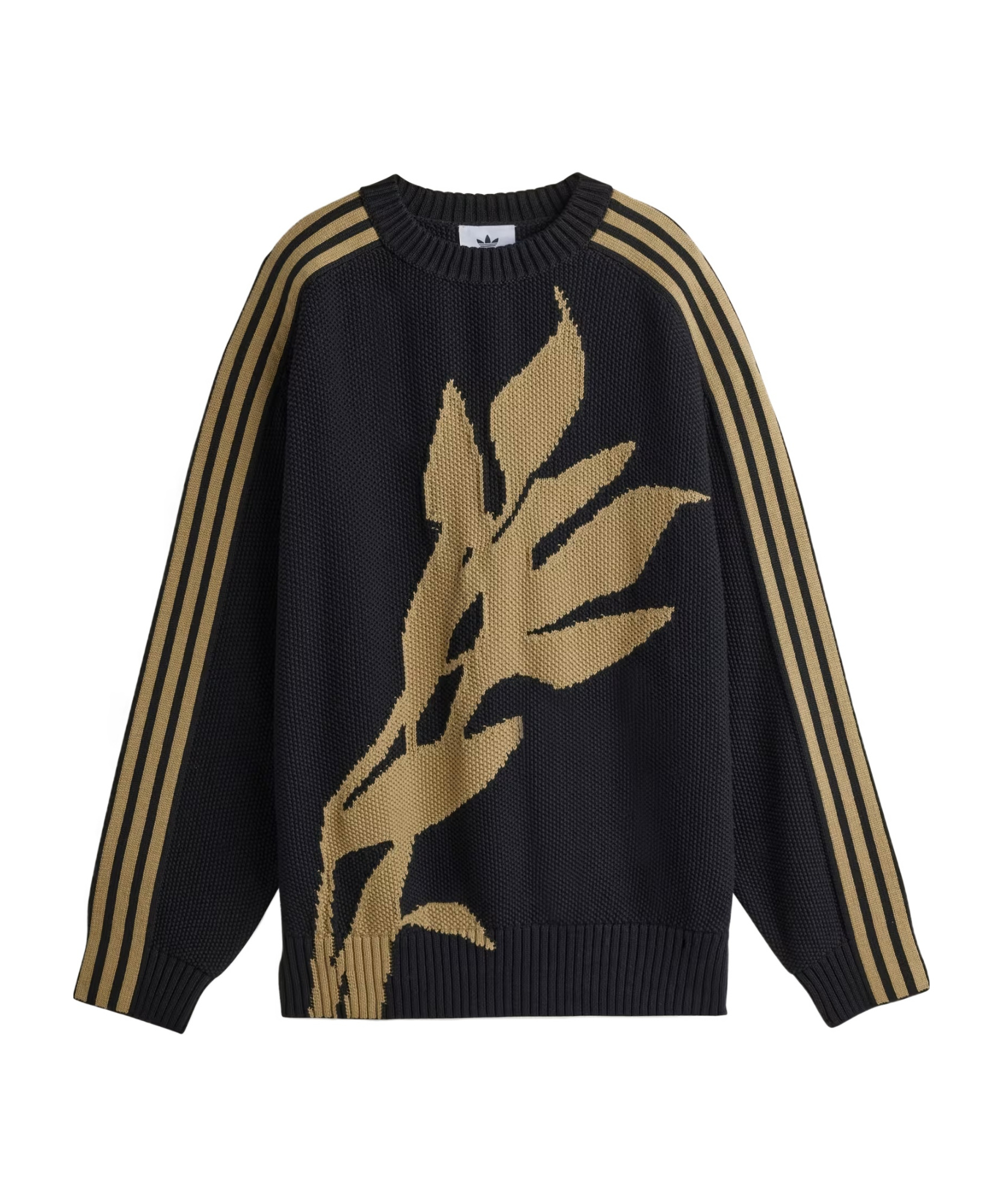 Shop Adidas Originals Floral-embroidered Jumper In Black