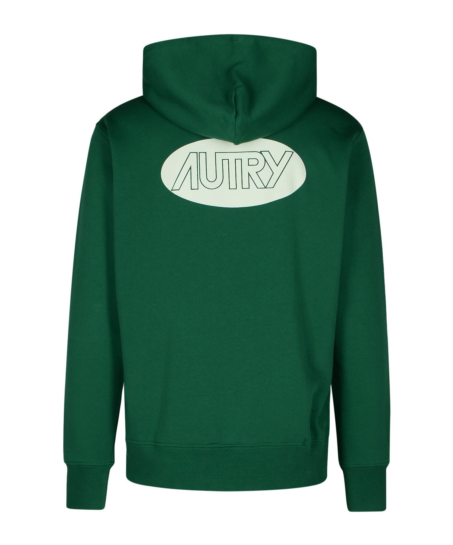 Shop Autry Logo-print Cotton Hoodie In Green