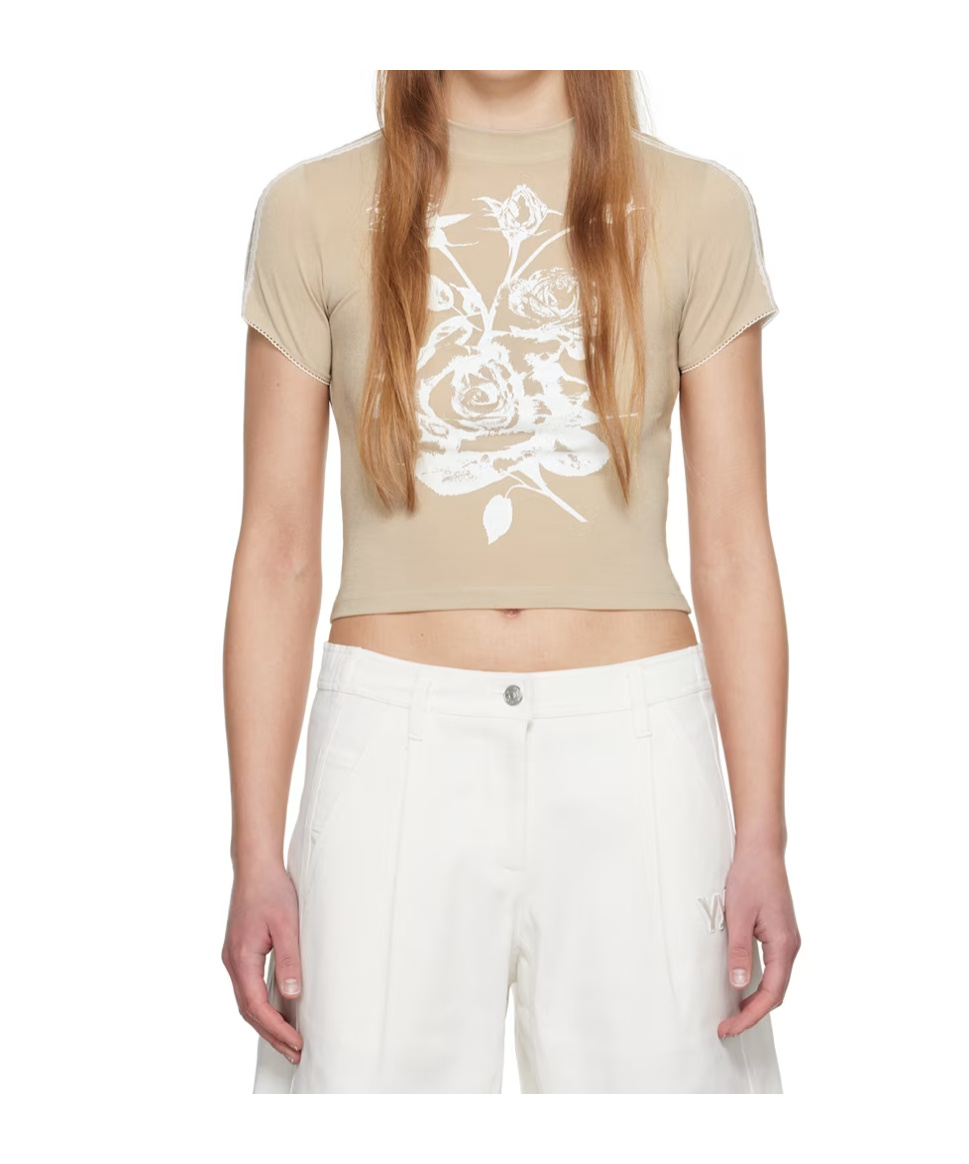 Open Yy Rose Baby T-shirt In Neutral