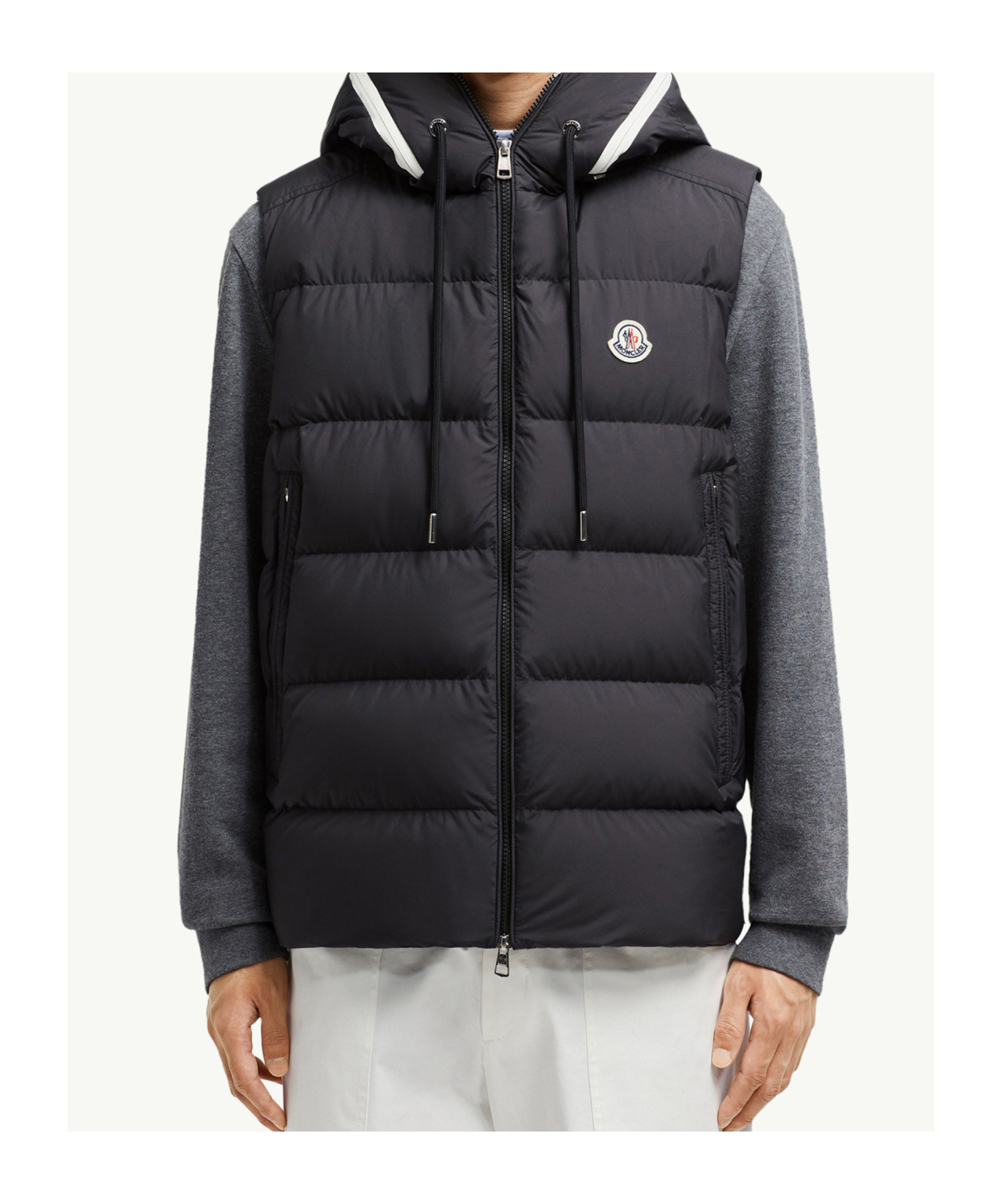 Moncler Cardamine Hooded Down Gilet In Black