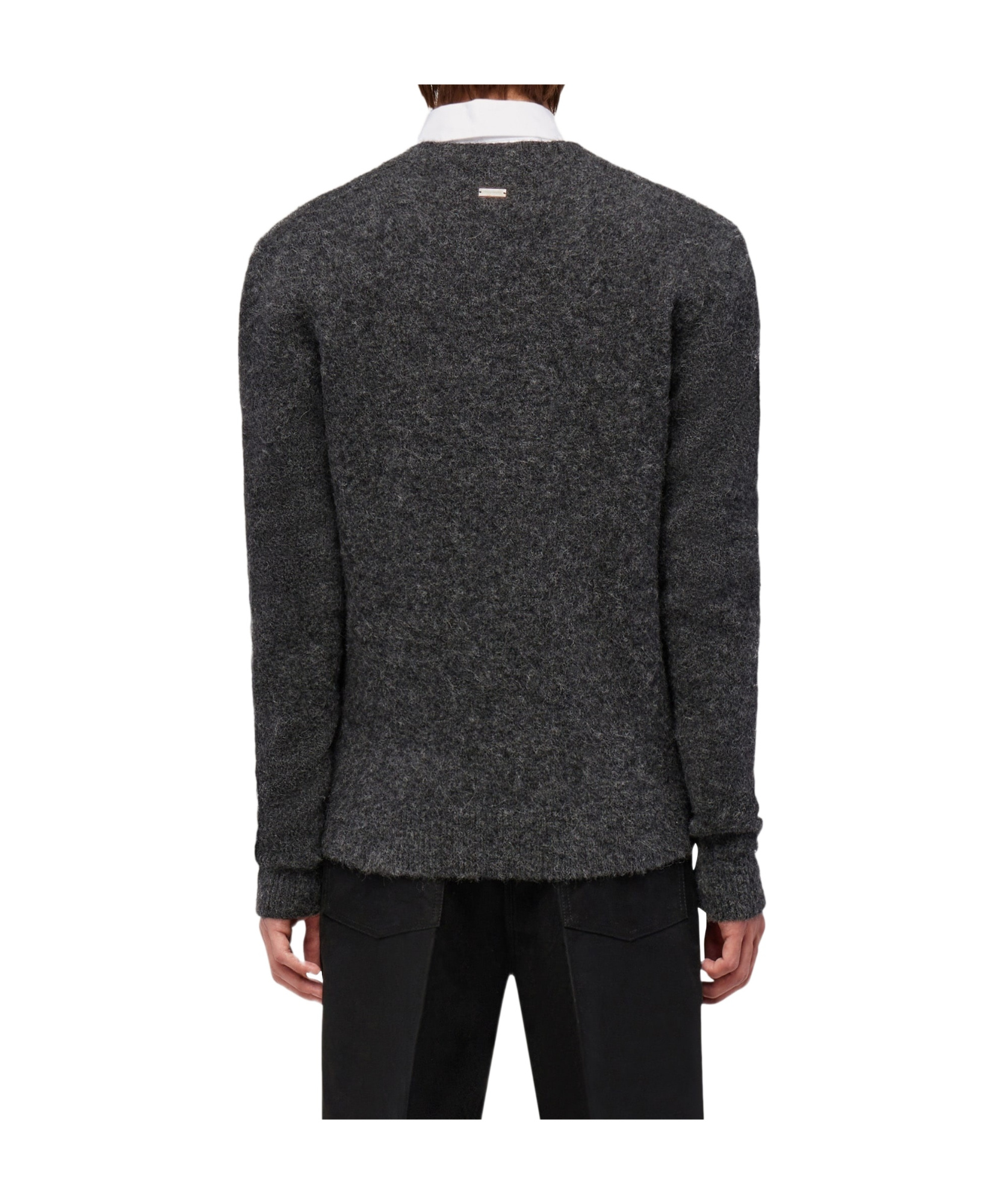 Ferragamo Silk Alpaca And Cashmere Sweater In Black