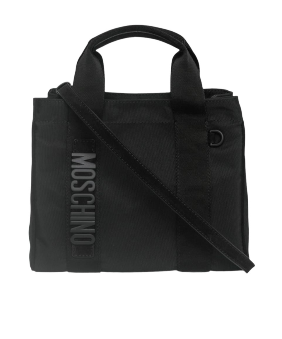 Moschino Top Handle Shoulder Bag In Black