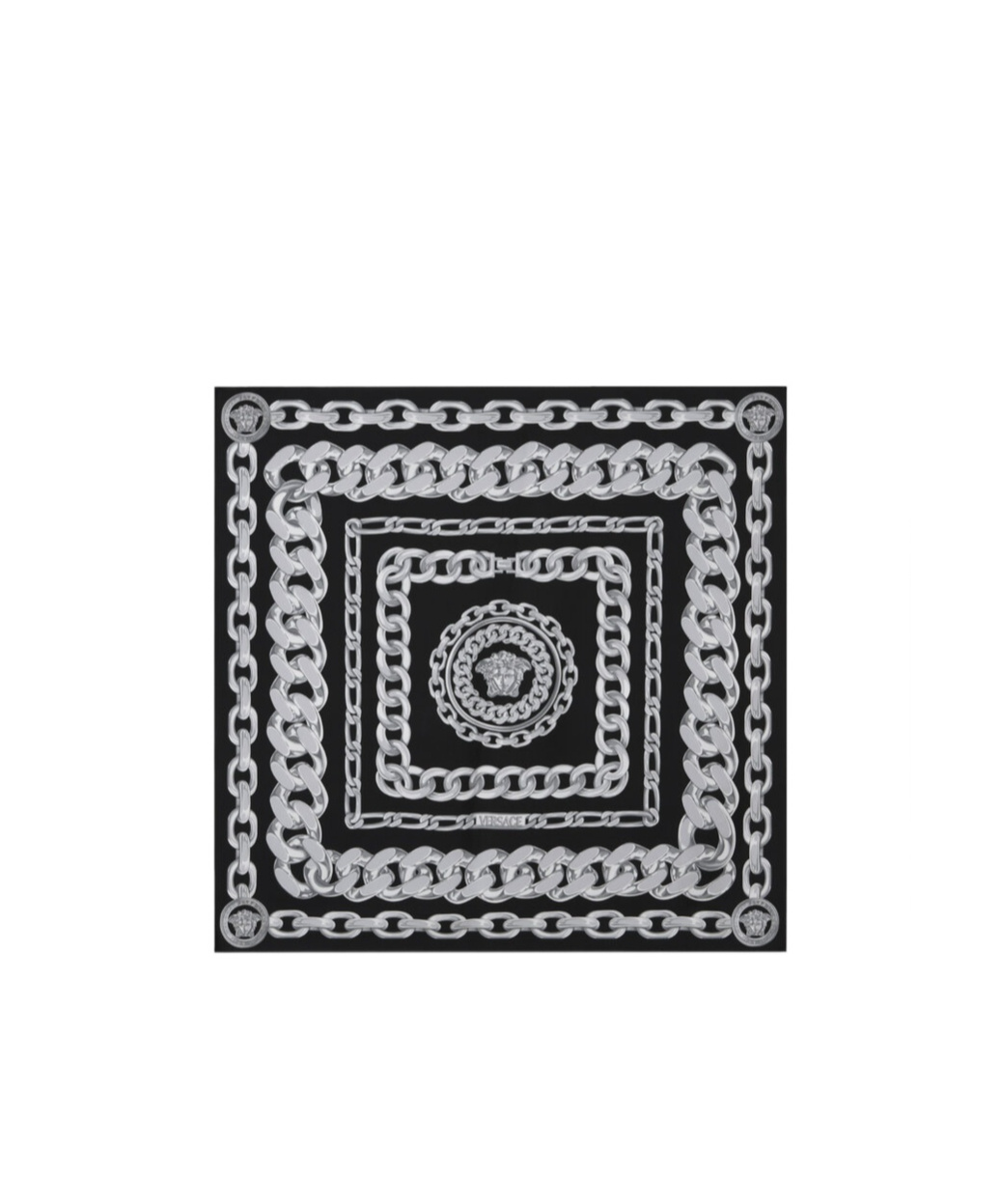 Versace Graphic-print Scarf In Black