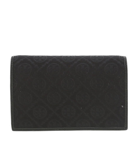 Tory Burch T Monogram-jacquard Shoulder Bag In Black