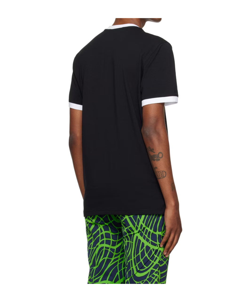 Moschino Black Double Smiley T-shirt In Black