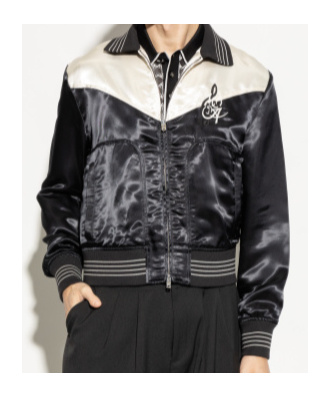 Shop Amiri Logo-embroidered Bomber Jacket In Black