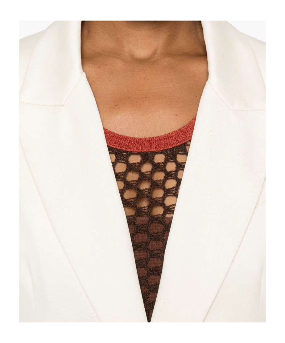 Shop Forte Forte Long Sleeve Blazer In White