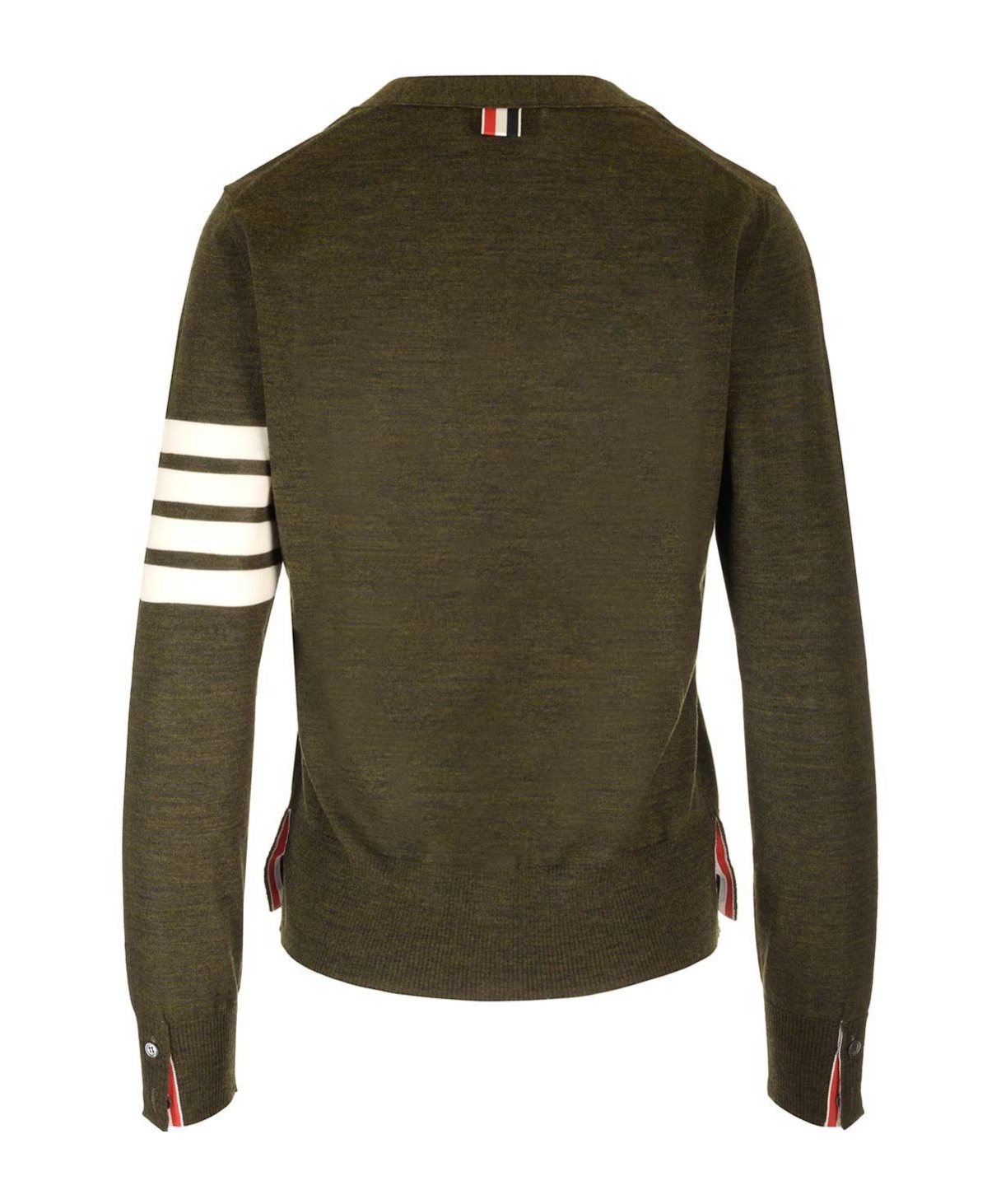 Thom Browne 4-bar Fine-knit Carigan In Black