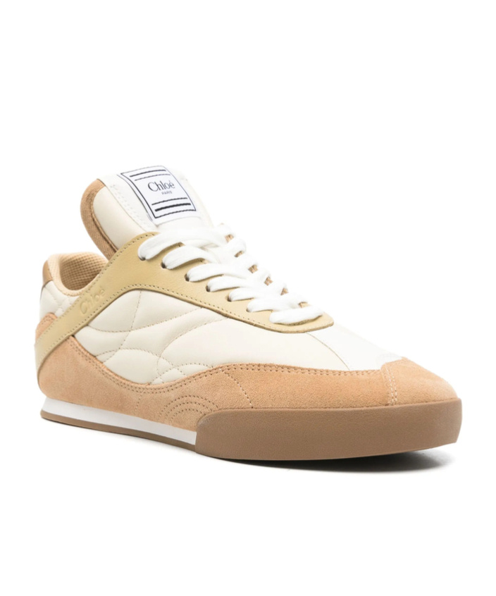 Chloé Lace-up Sneakers In Nude