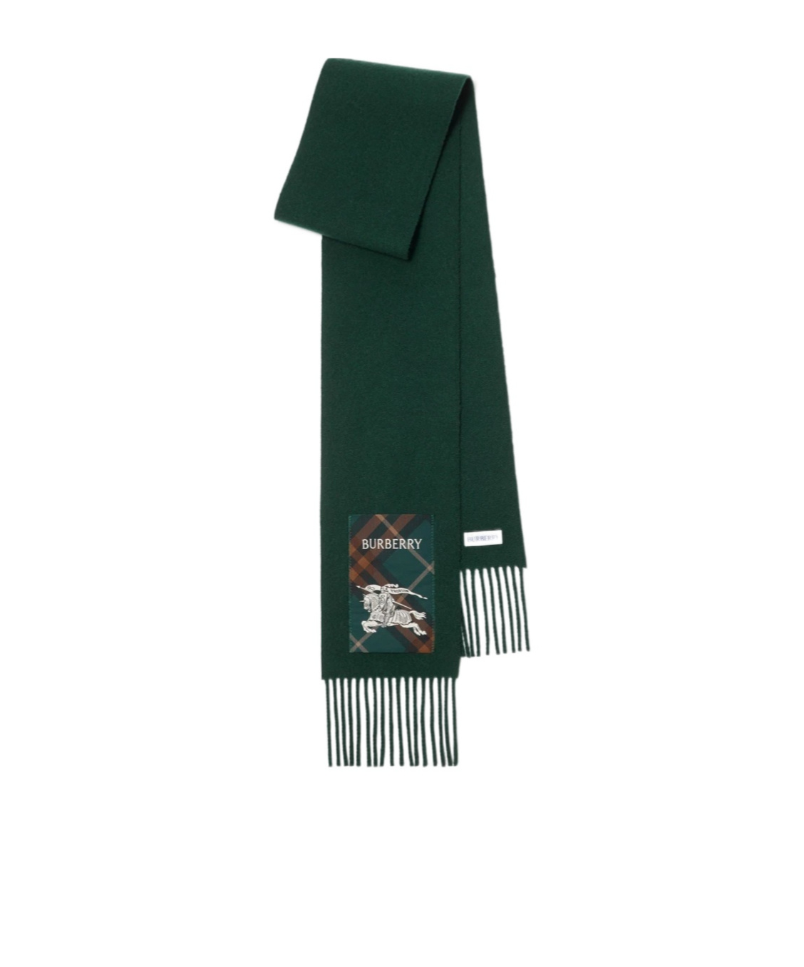 Burberry Check Label Cashmere Scarf In Brown