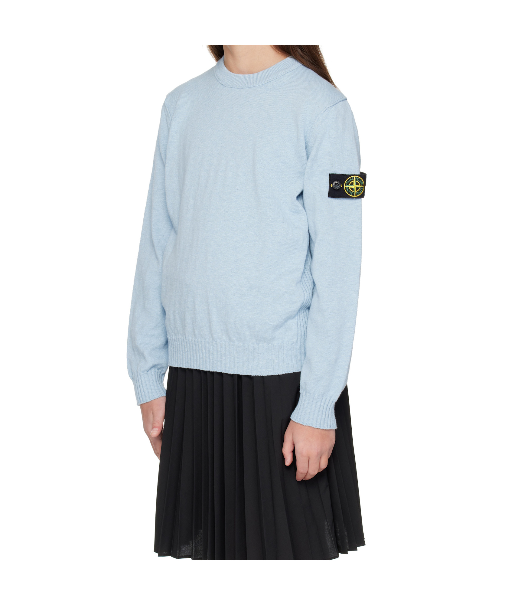 Stone Island Crewneck Sweater In Sky Blue