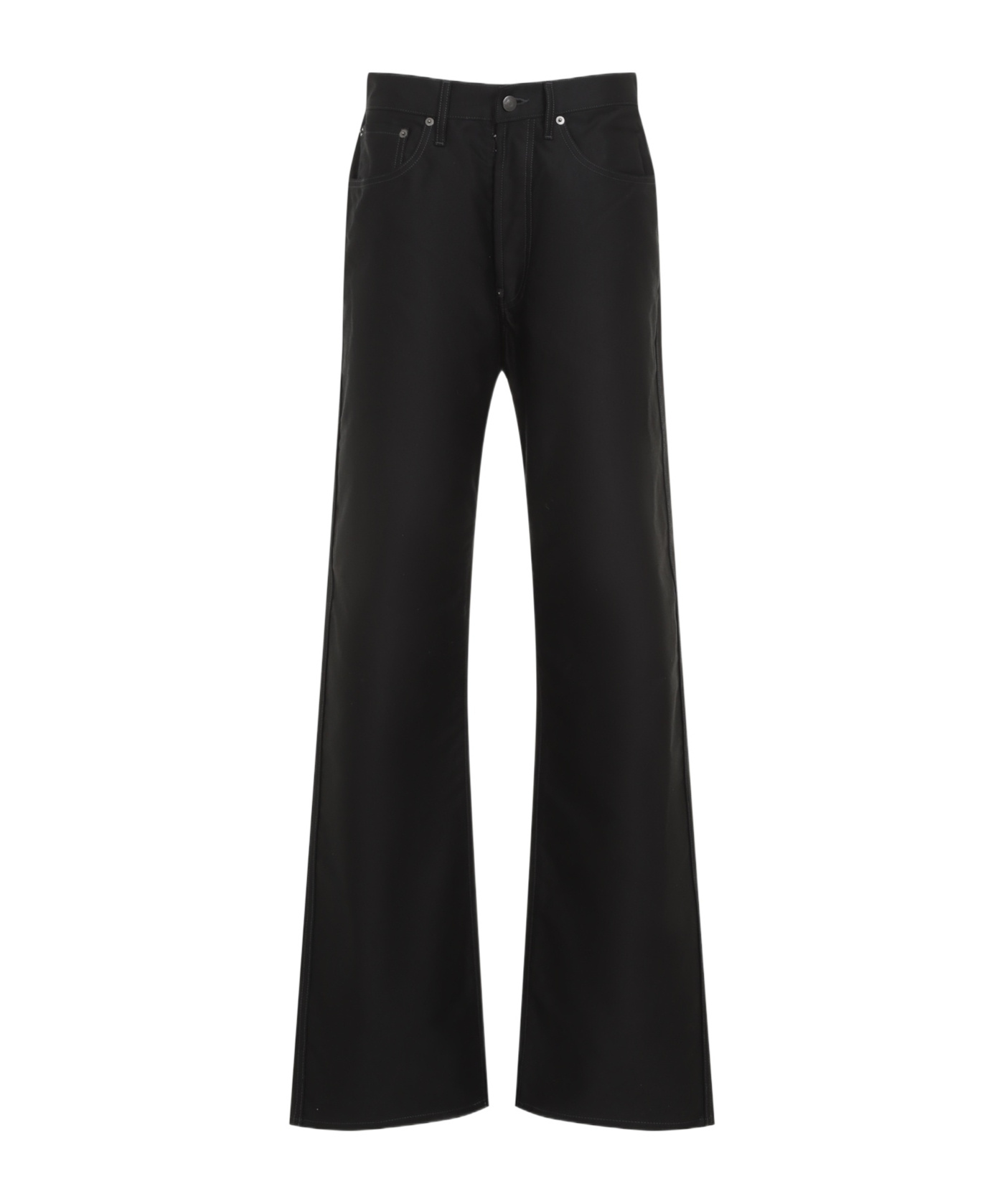 Maison Margiela Black Cotton 5 Pockets Pants In Black