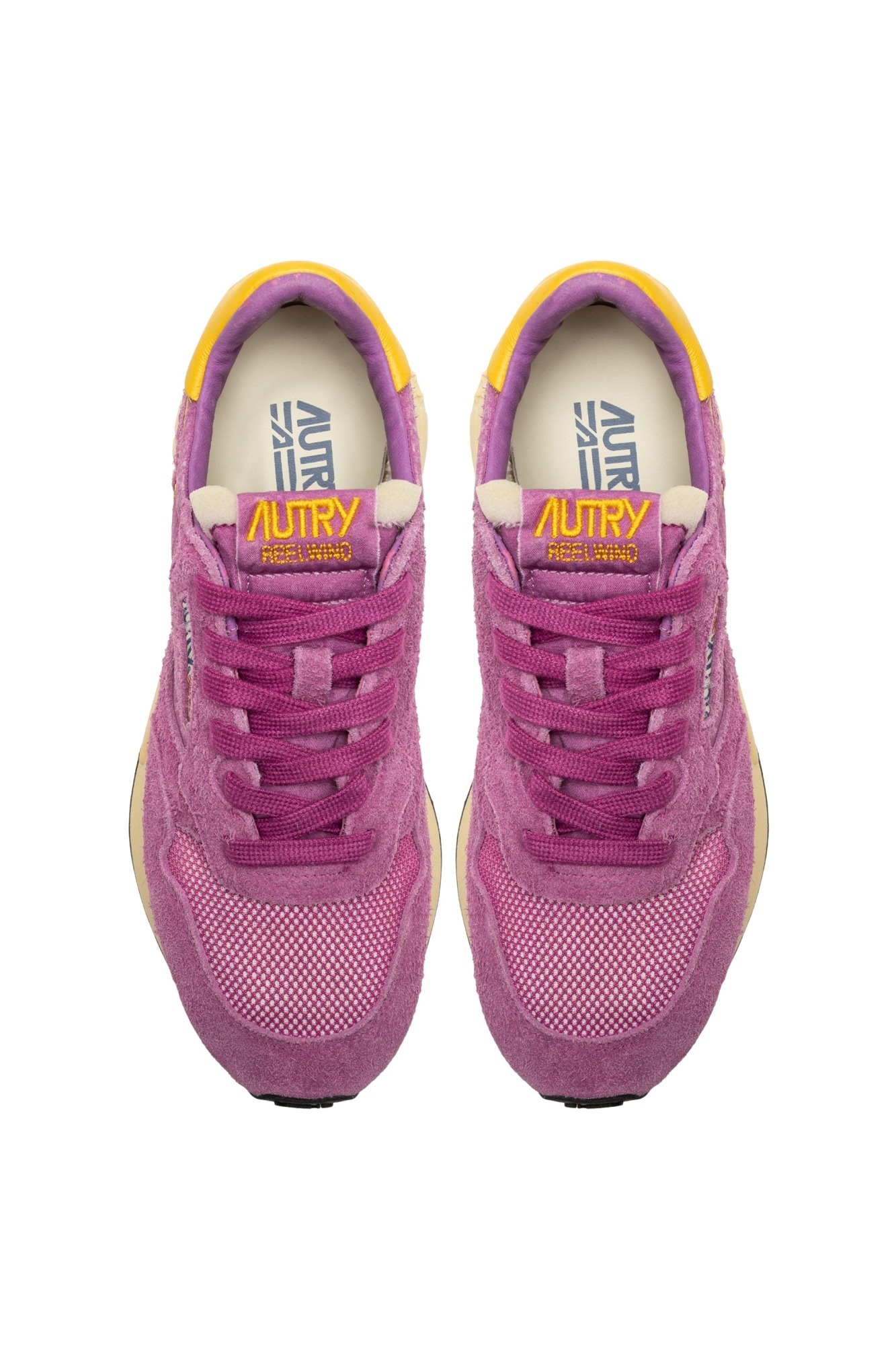 Autry 'reelwind' Violet Low Top Sneakers With Logo Patch On Tongue And Side In Pink