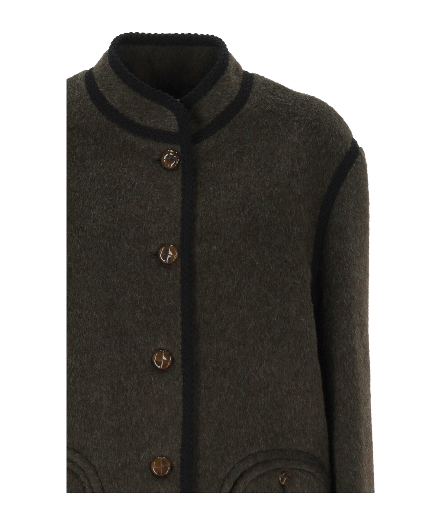 Blazé Milano High Collar Casual Jacket In Black
