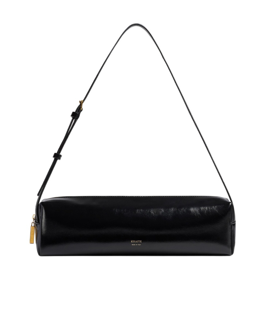 Khaite Kye Leather Pencil Case In Black