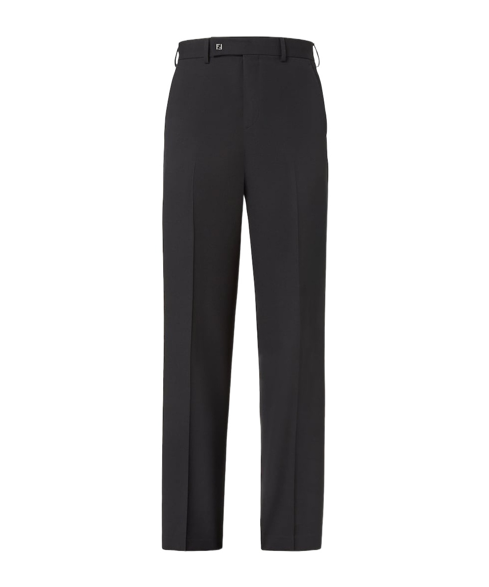 Fendi Cigarette Pants With Side Pockets In Black