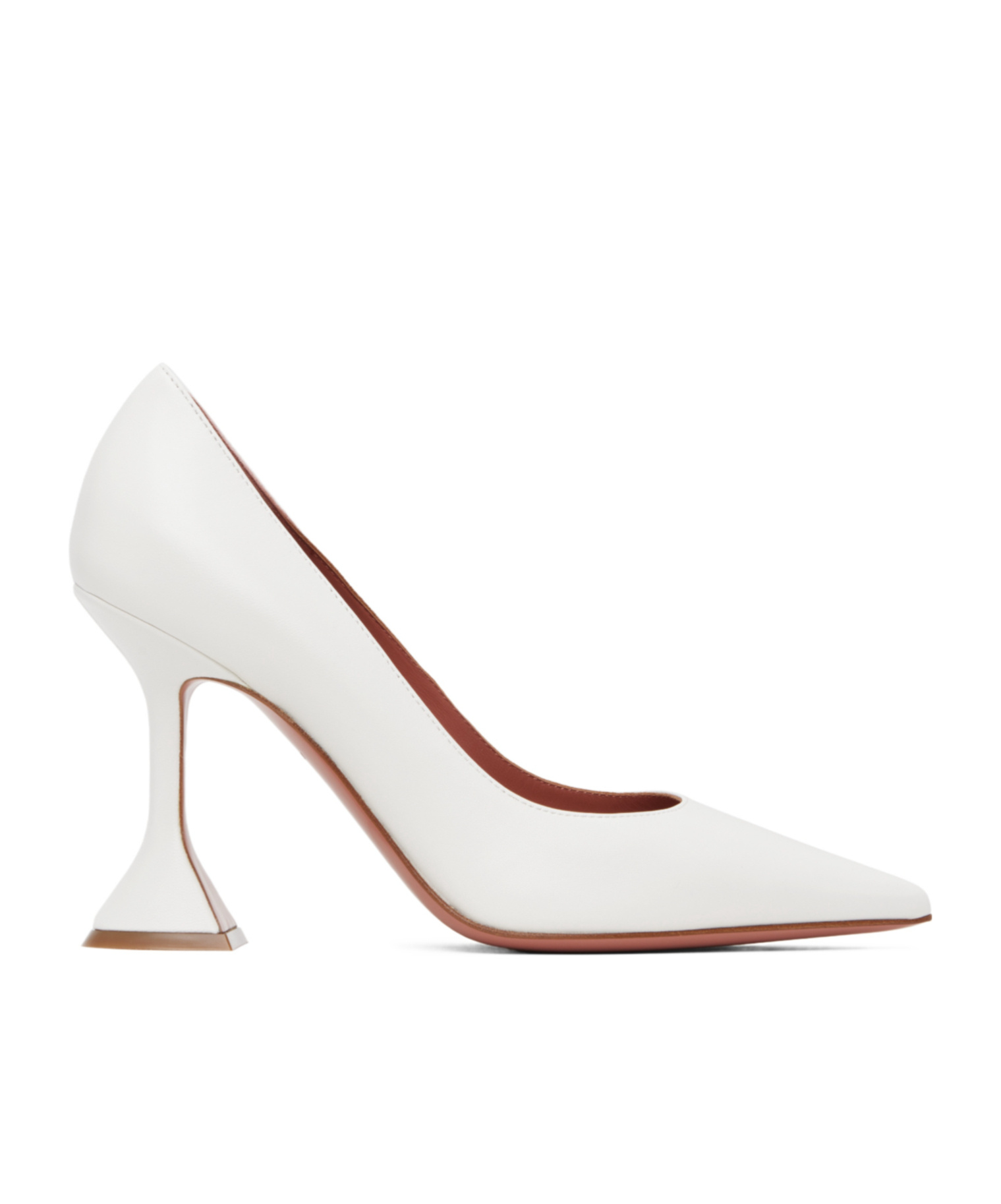 Amina Muaddi Ami Pump Heels In White