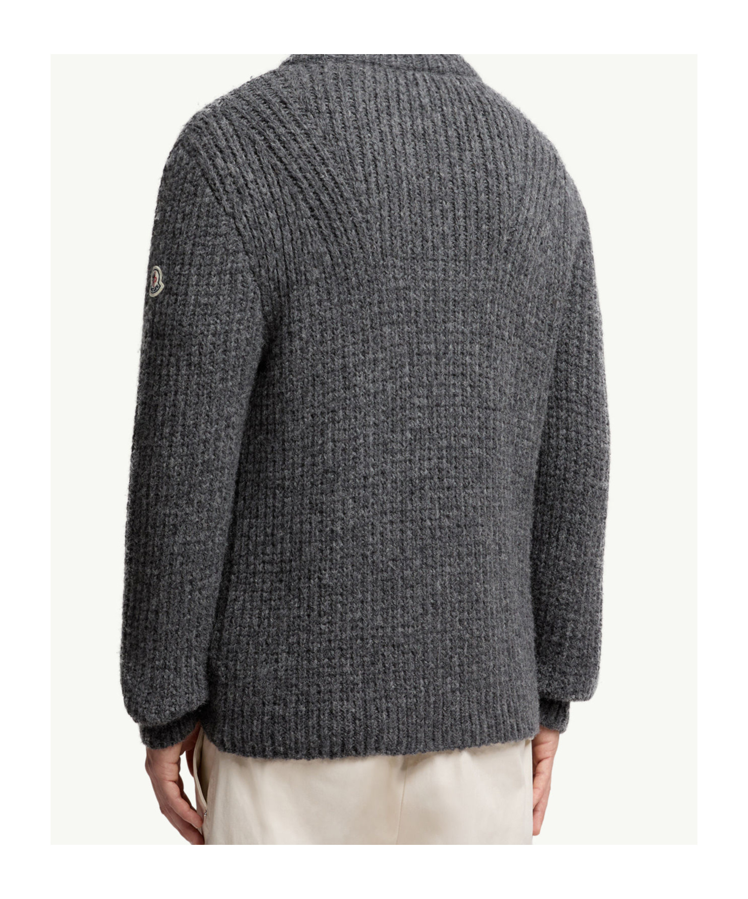 Moncler Alpaca And Wool Zip-up Cardigan In Gray