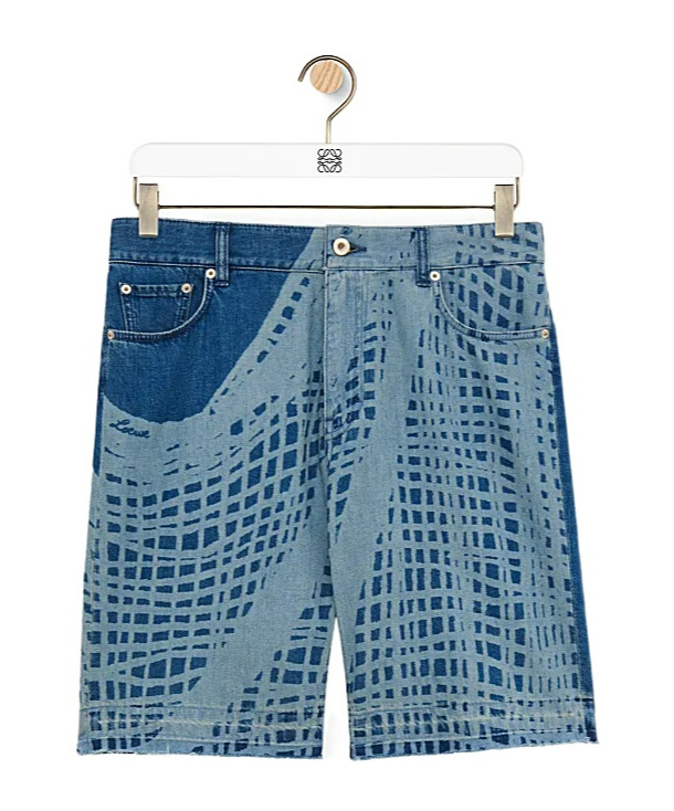 Loewe Shorts In Denim In Blue