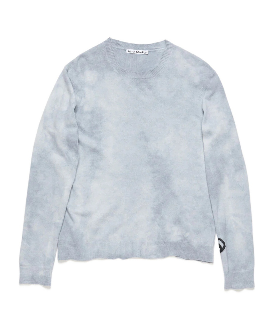 Acne Studios Intarsia-knit Motif Jumper In Blue