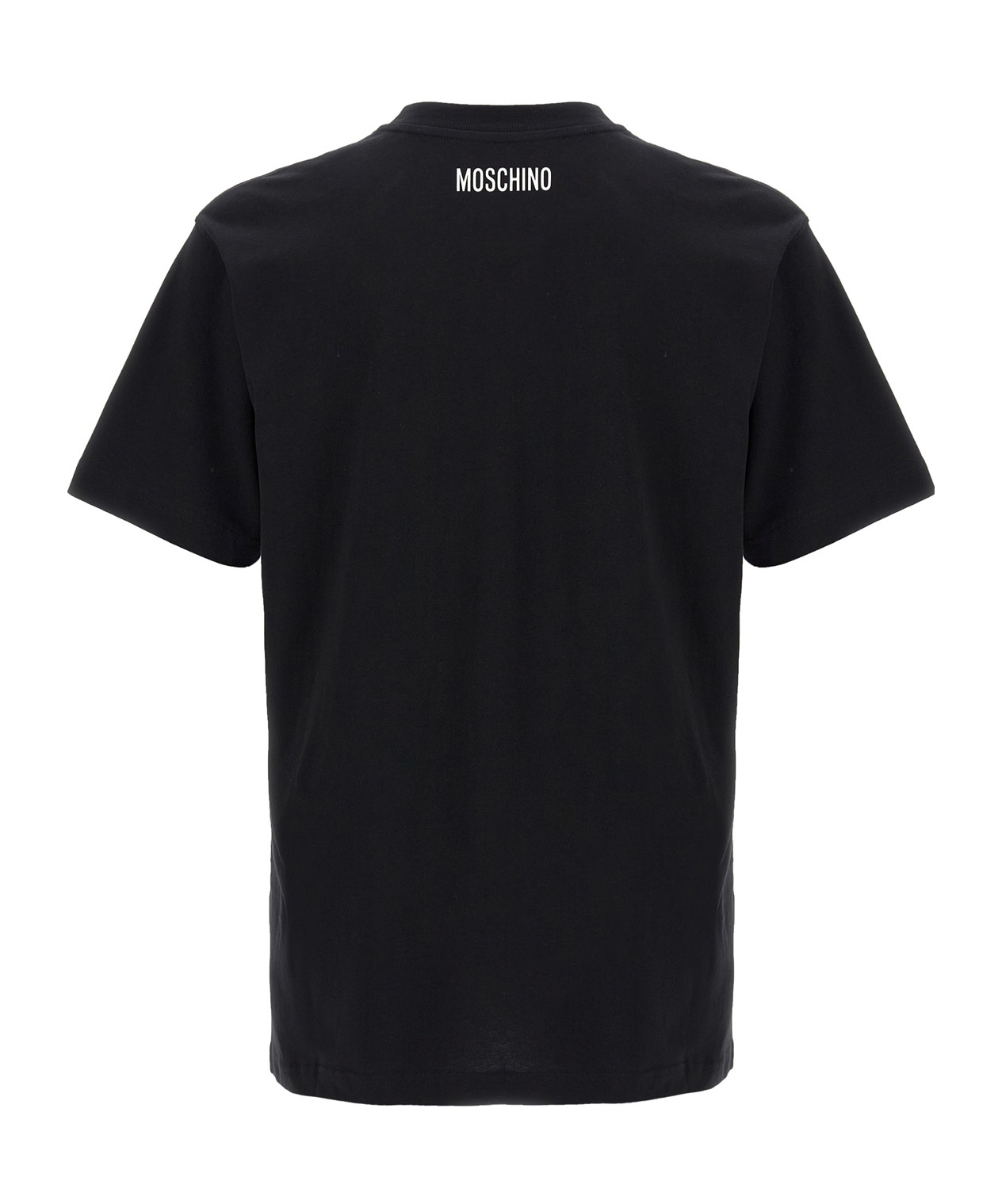 Moschino T-shirt Whit Maxi Print In Black