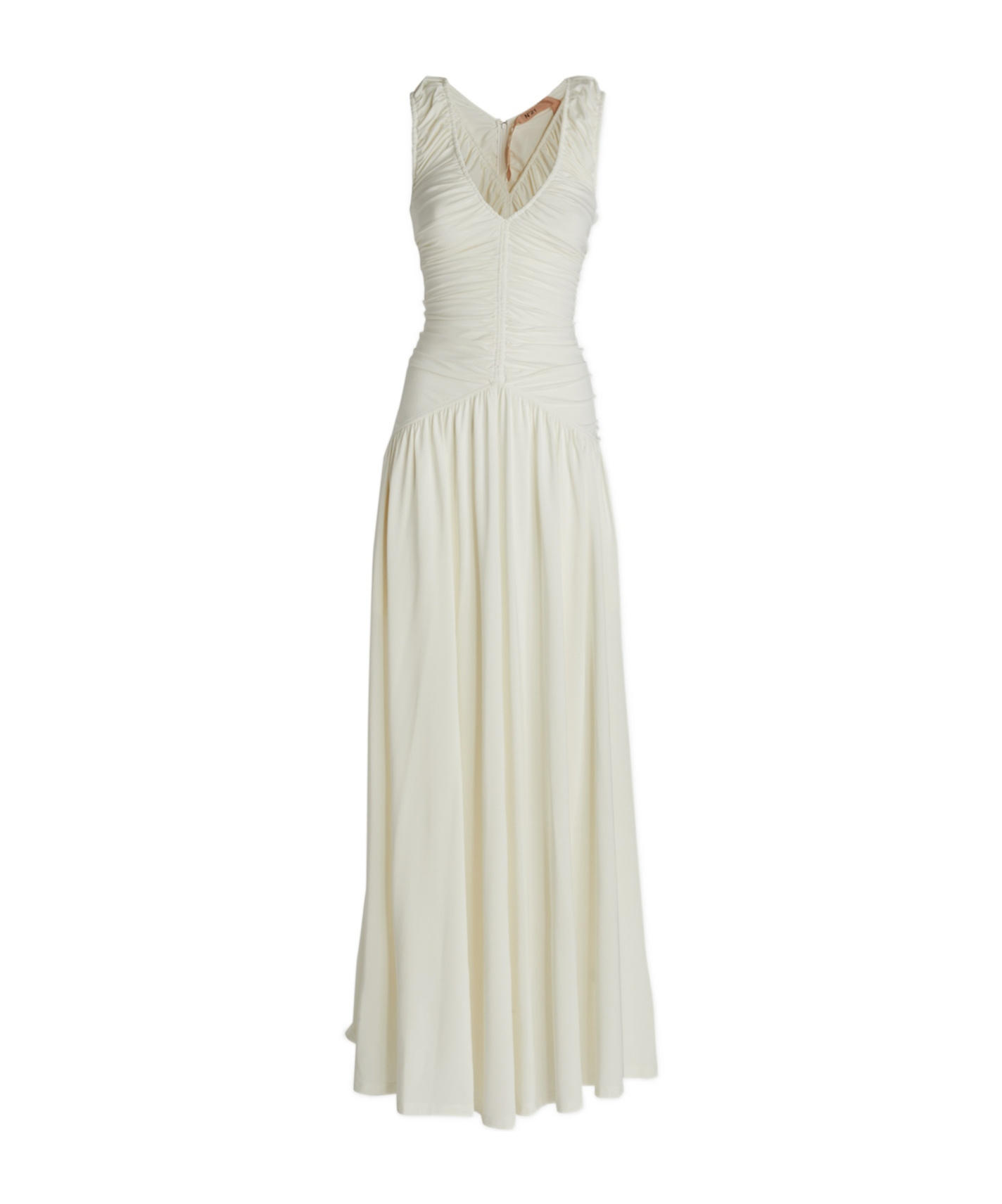 N°21 N21 V-neck Pleated Dress In White