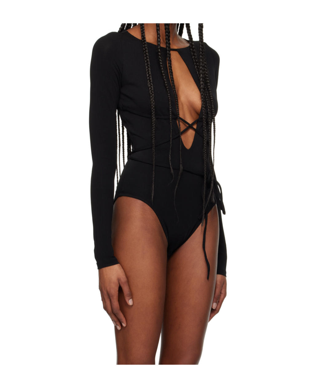 Tove Hollow Bodysuit In Black