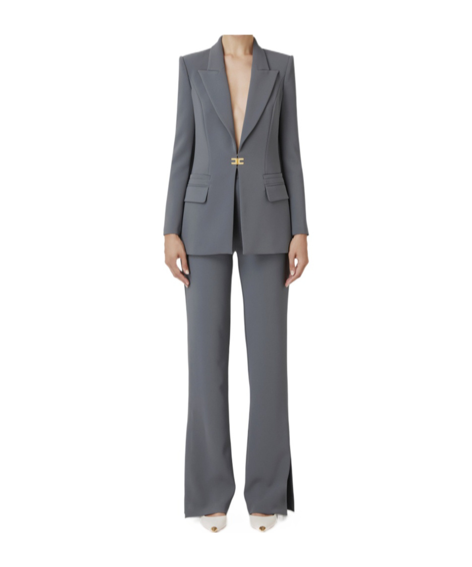 ELISABETTA FRANCHI LONG-SLEEVED SUIT JACKET AND TROUSER SET