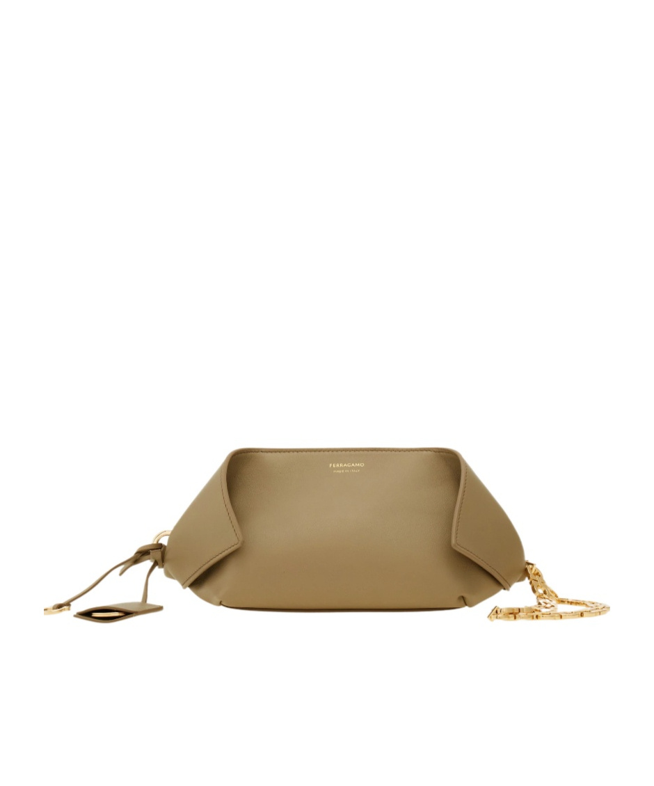 Ferragamo Make Up Clutch In Brown