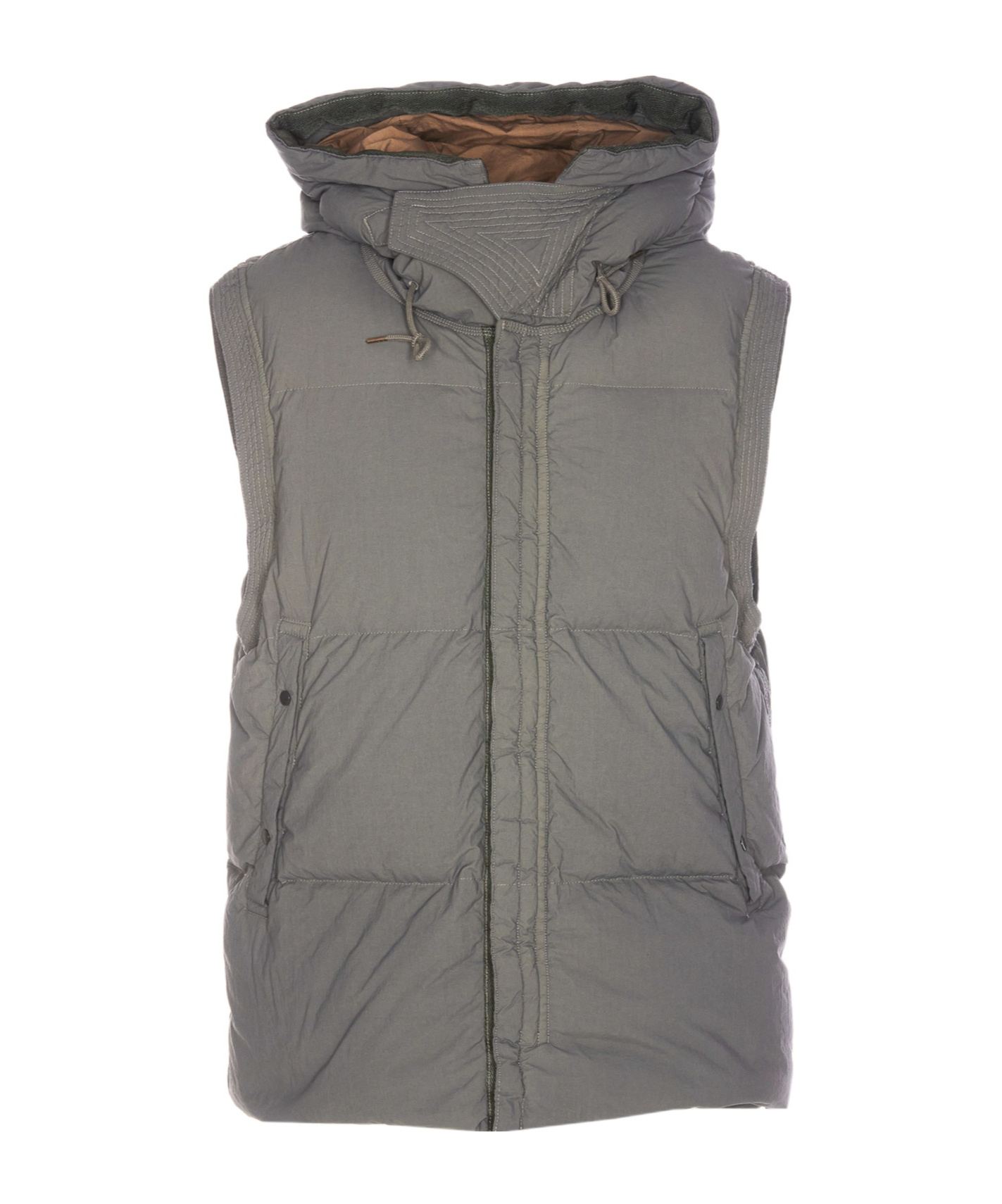 Ten C Sleeveless Down Jacket In Brown