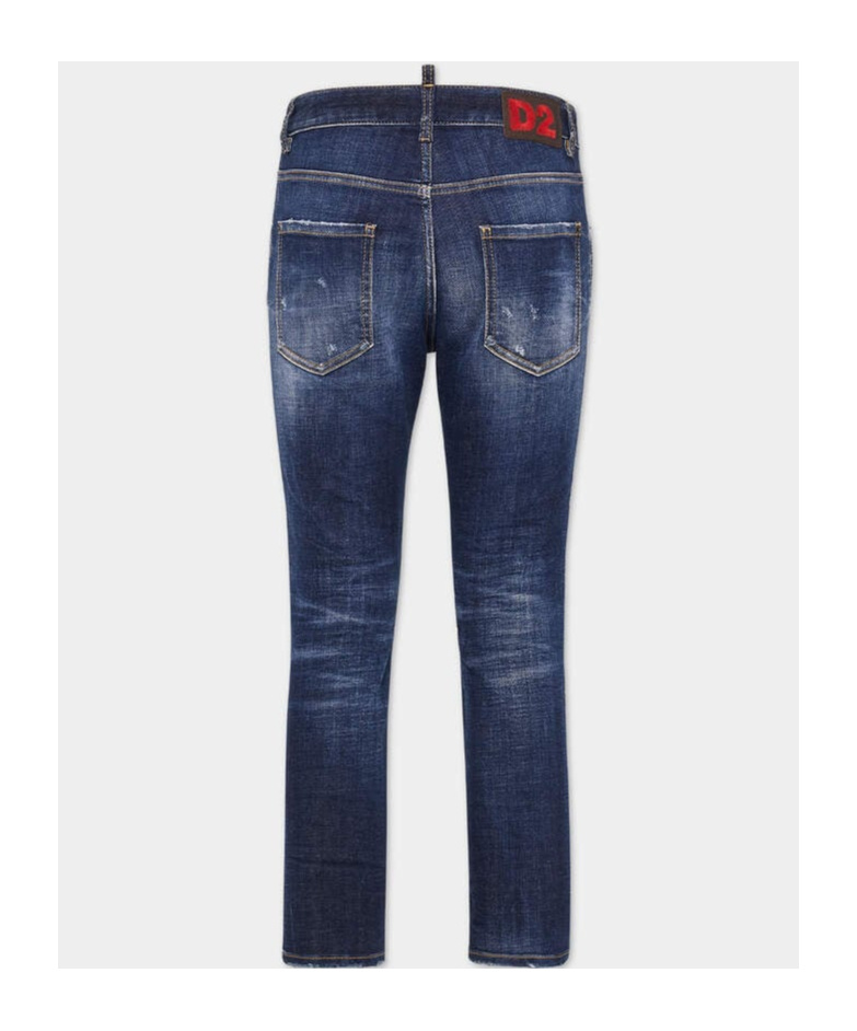 Dsquared2 Logo Patch Jeans In Blue