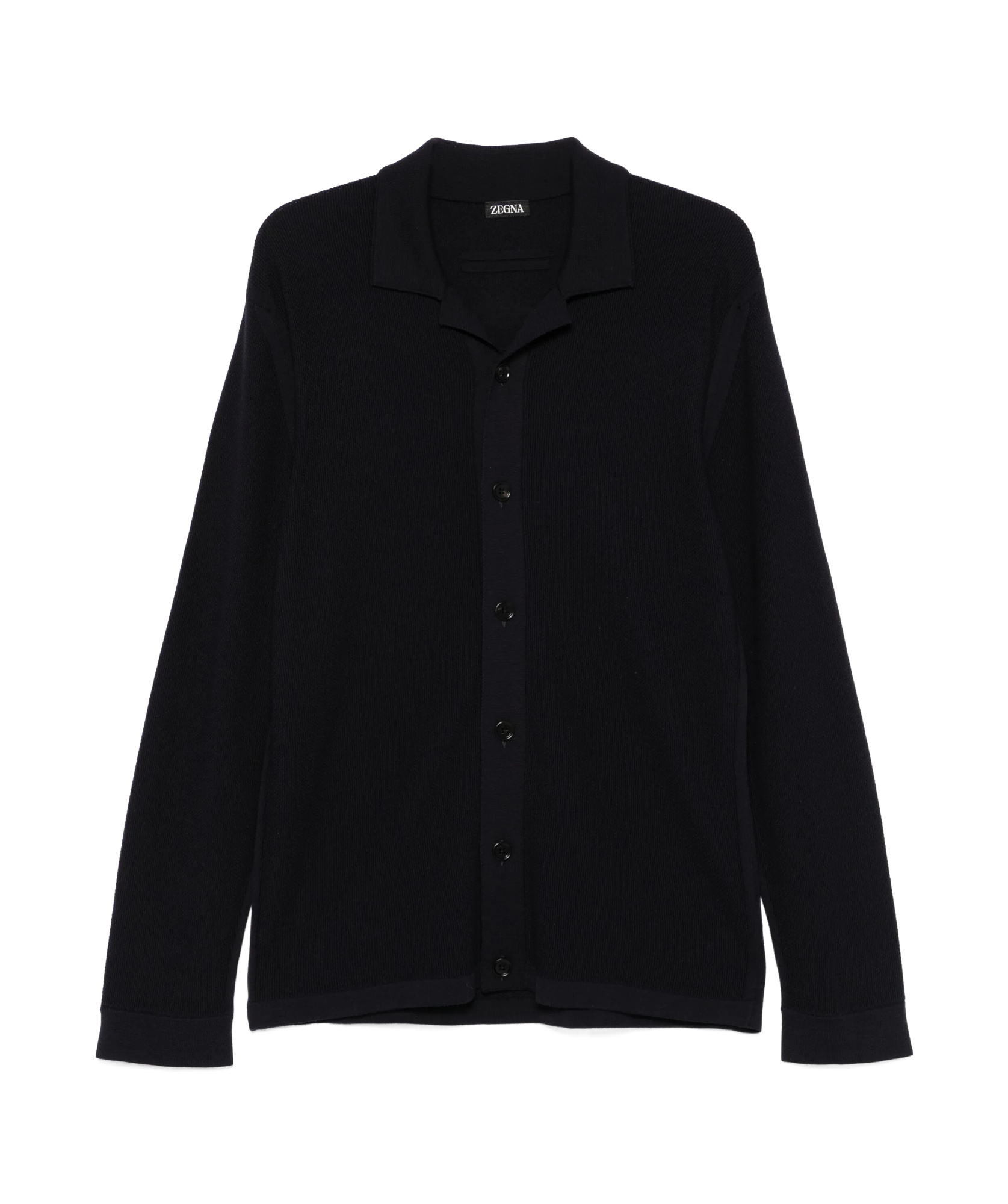 Zegna Wool Shirt In Black