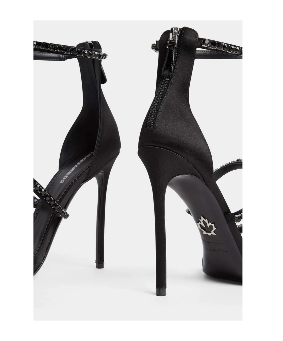 Dsquared2 Strappy Ankle Strap Stiletto Sandals In Black