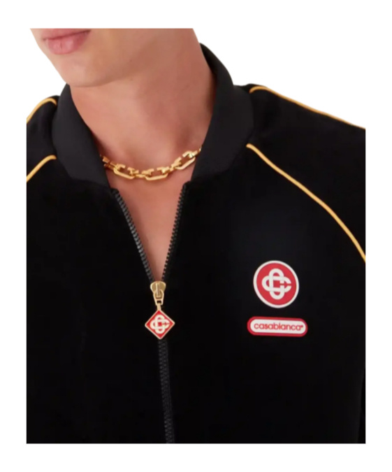 Casablanca Logo Patch Casual Jacket In Black