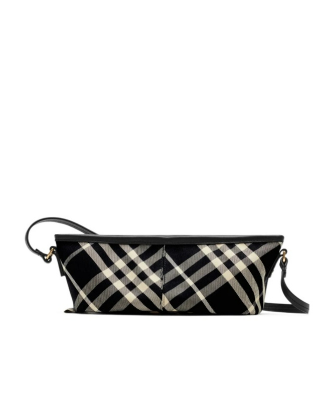 Shop Burberry Vintage Check Mini Bag In Black