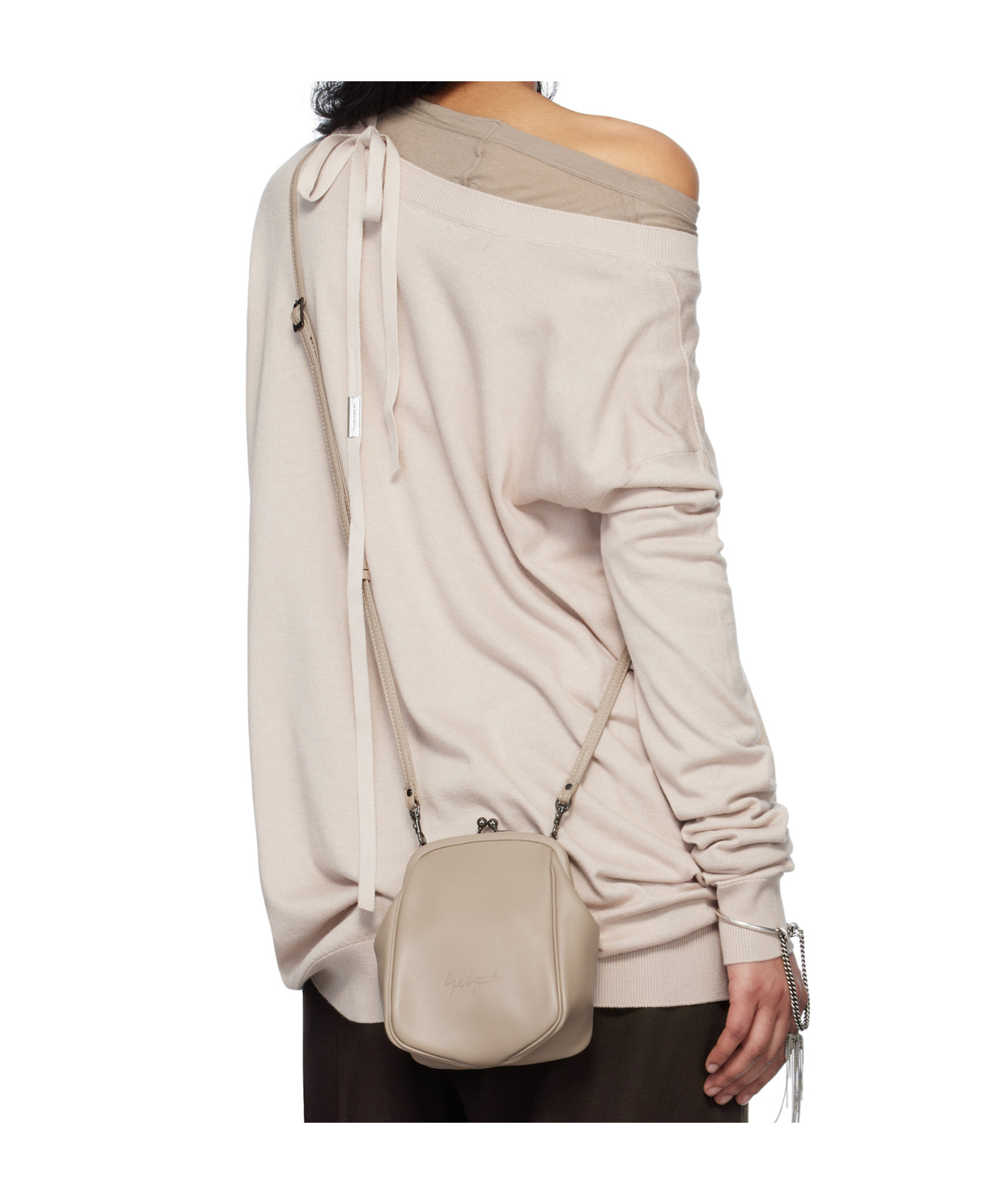 Ann Demeulemeester Beige Helle High-comfort Sweater In Nude