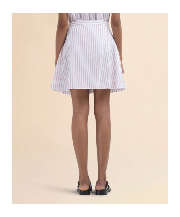 Marni Striped Poplin Miniskirt In Pink