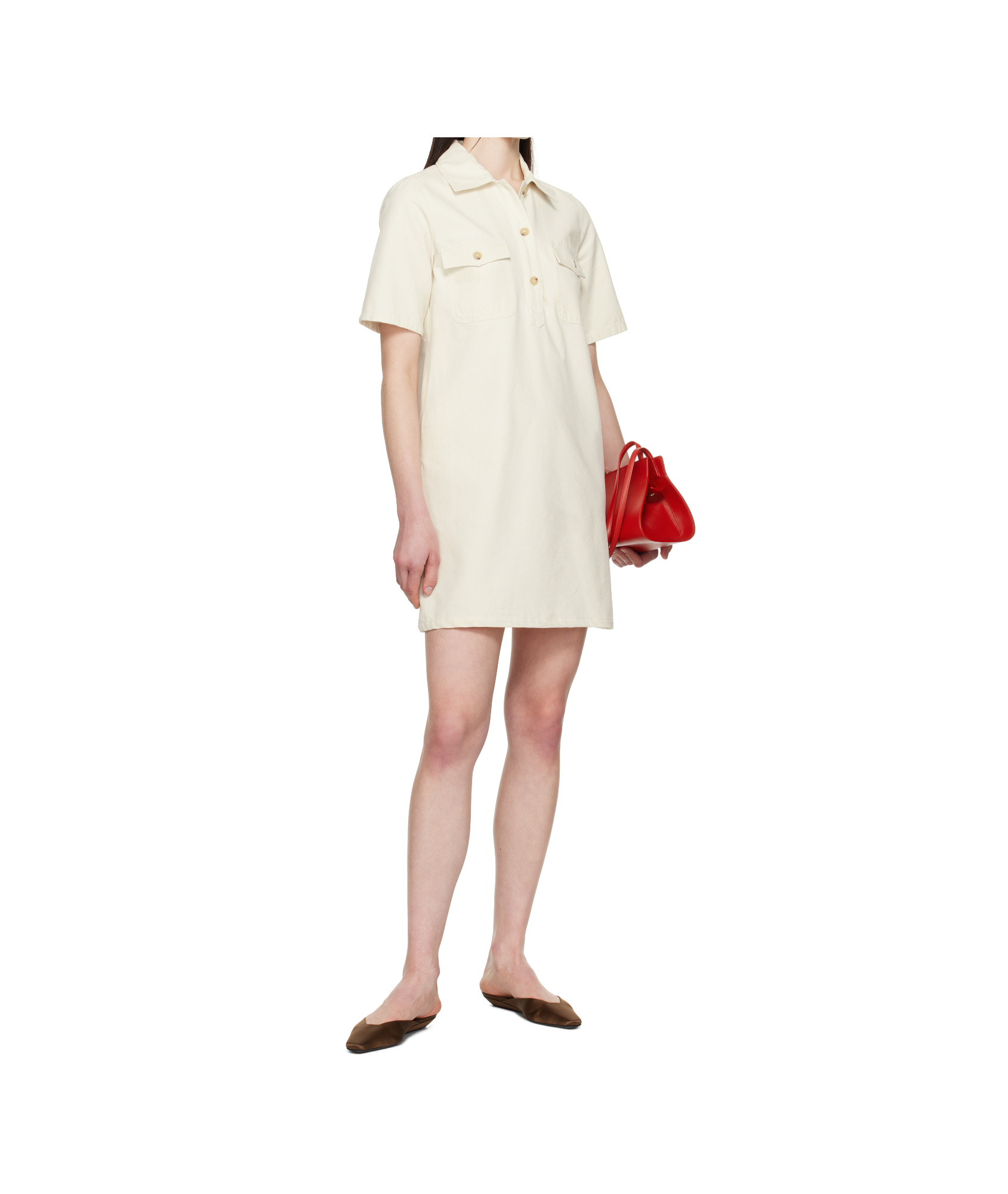 Apc Off-white Selia Minidress In Off-white