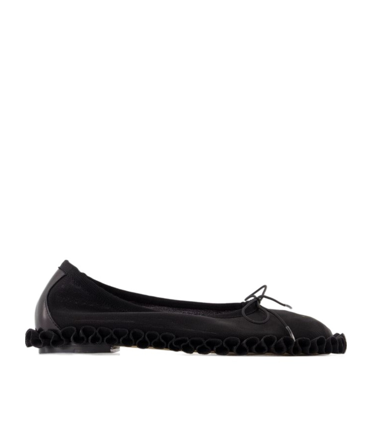 SIMONE ROCHA SIMONE ROCHA FRILLED MESH SLIP-ON BALLET FLATS
