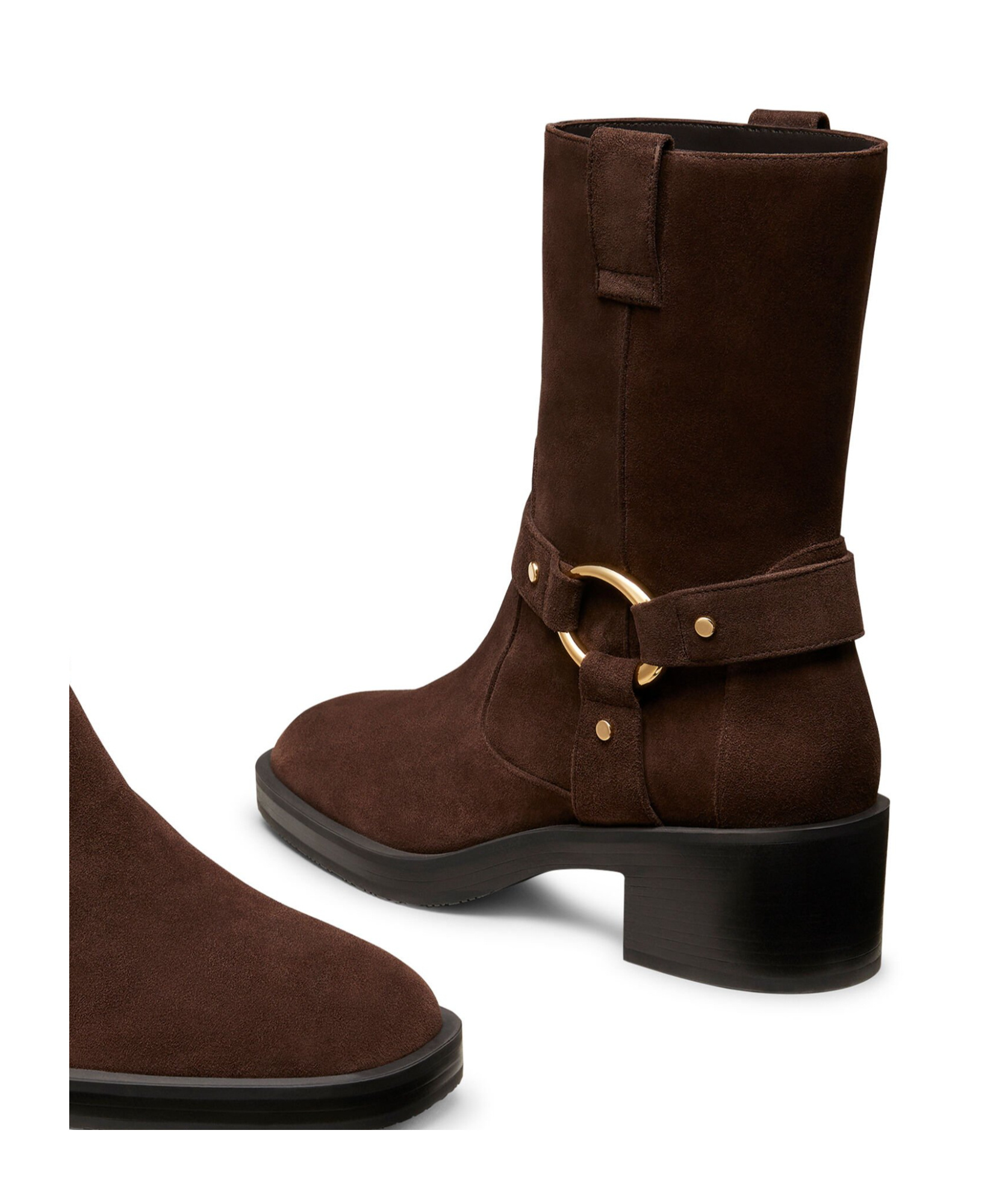 Stuart Weitzman Almond Shaped Short Boots In Brown