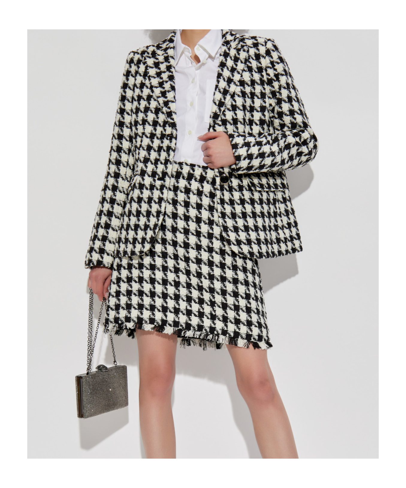 KATE SPADE HOUNDSTOOTH PATTERN SKIRT 