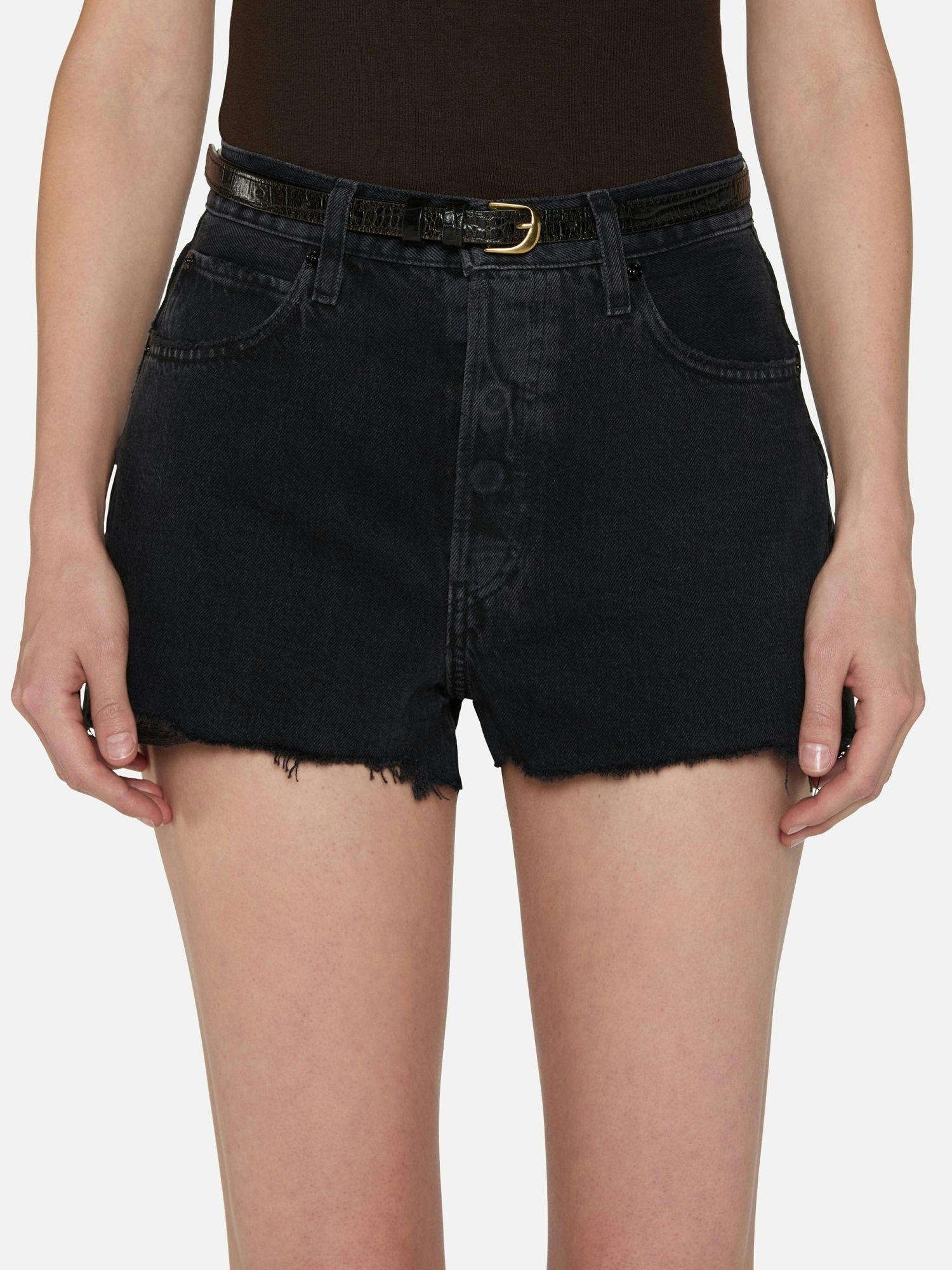 FRAME DENIM SHORTS WITH BELT LOOPS