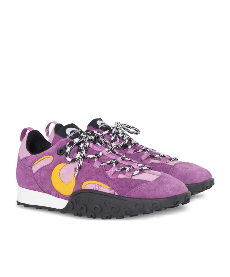 Shop Marine Serre Tyko Suede Sneakers In Purple