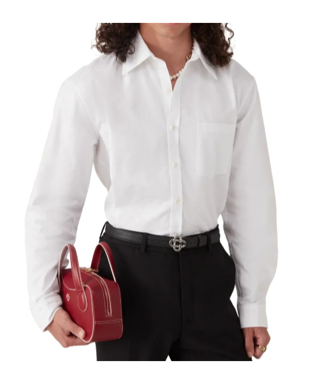 Casablanca Long-sleeve Pocket Shirt In White