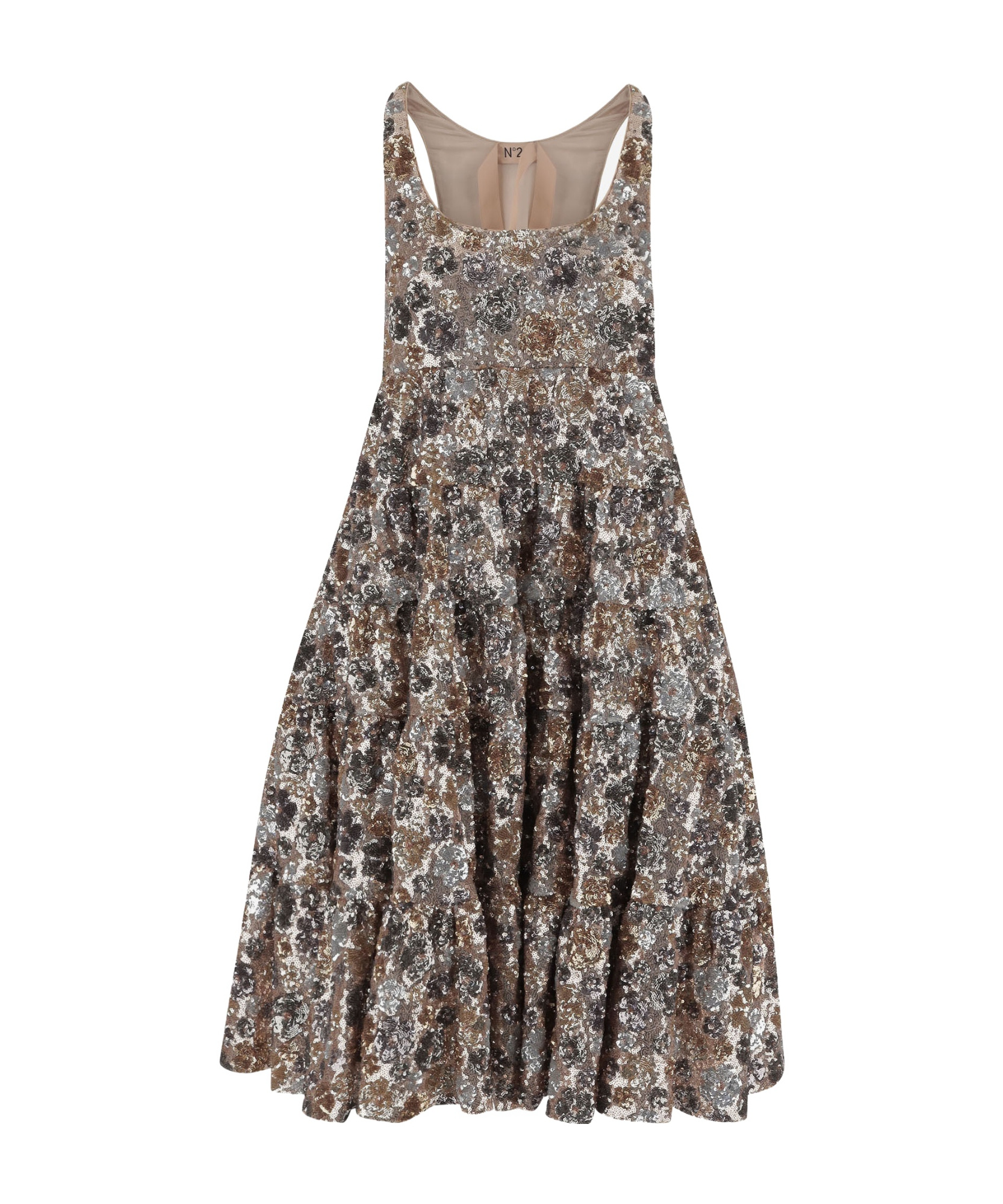 Shop N°21 Dress With Floral Paillettes Pattern
