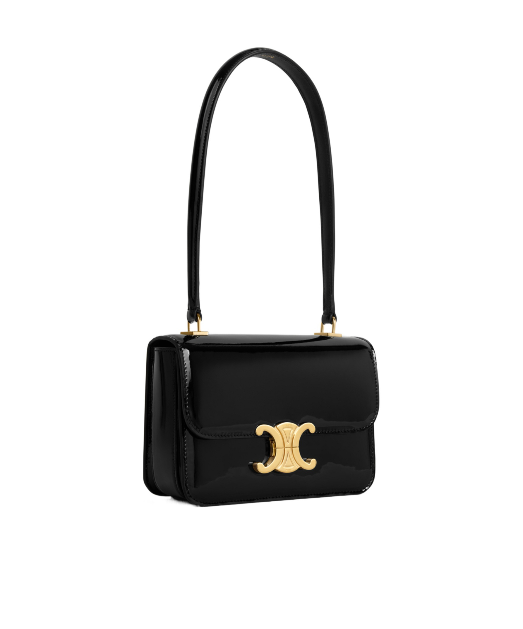 Shop Celine Teen Garance Bag In Patent Calfskin In Black