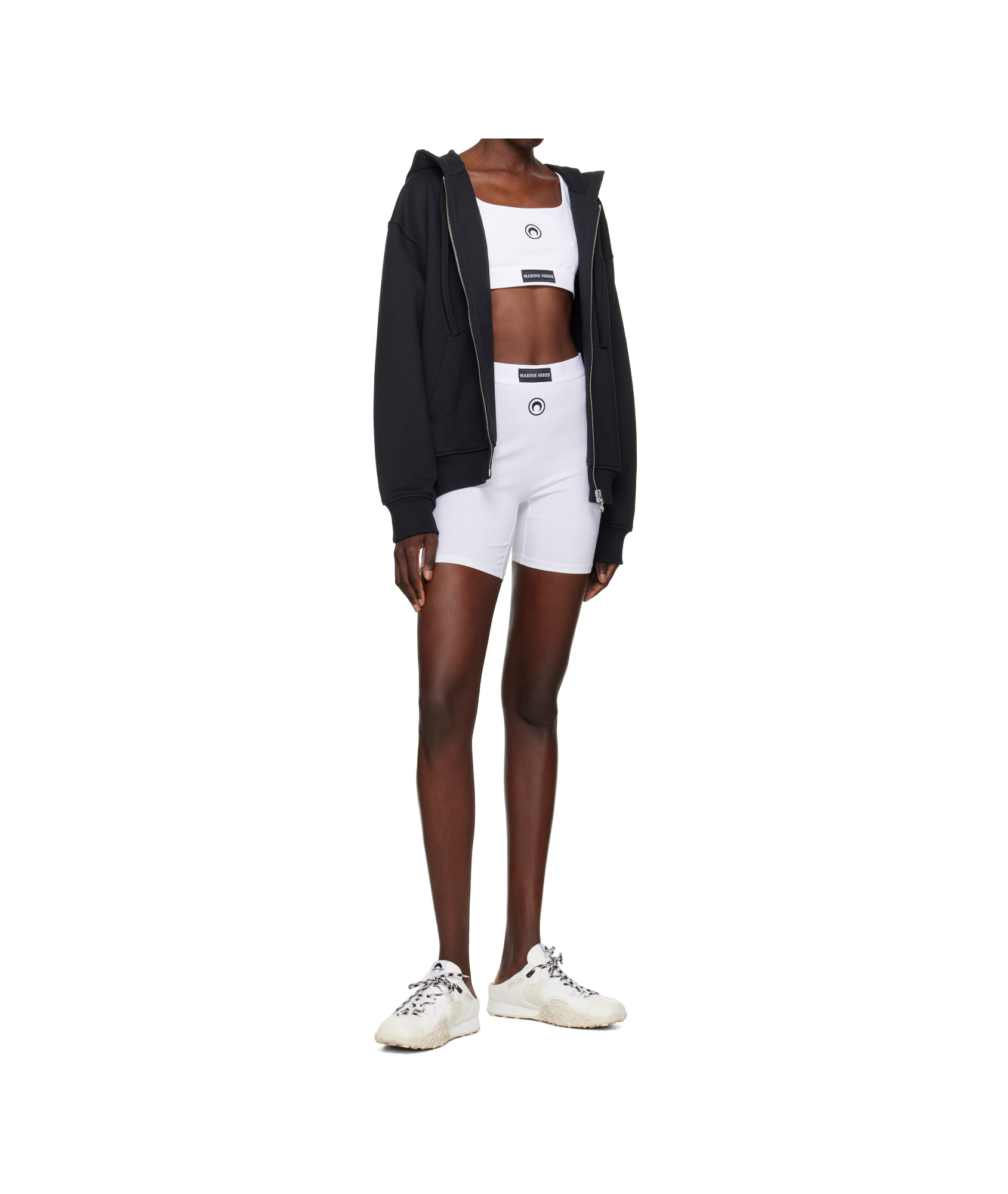 Marine Serre White Suede Leather Ms Rise Tyko Mules