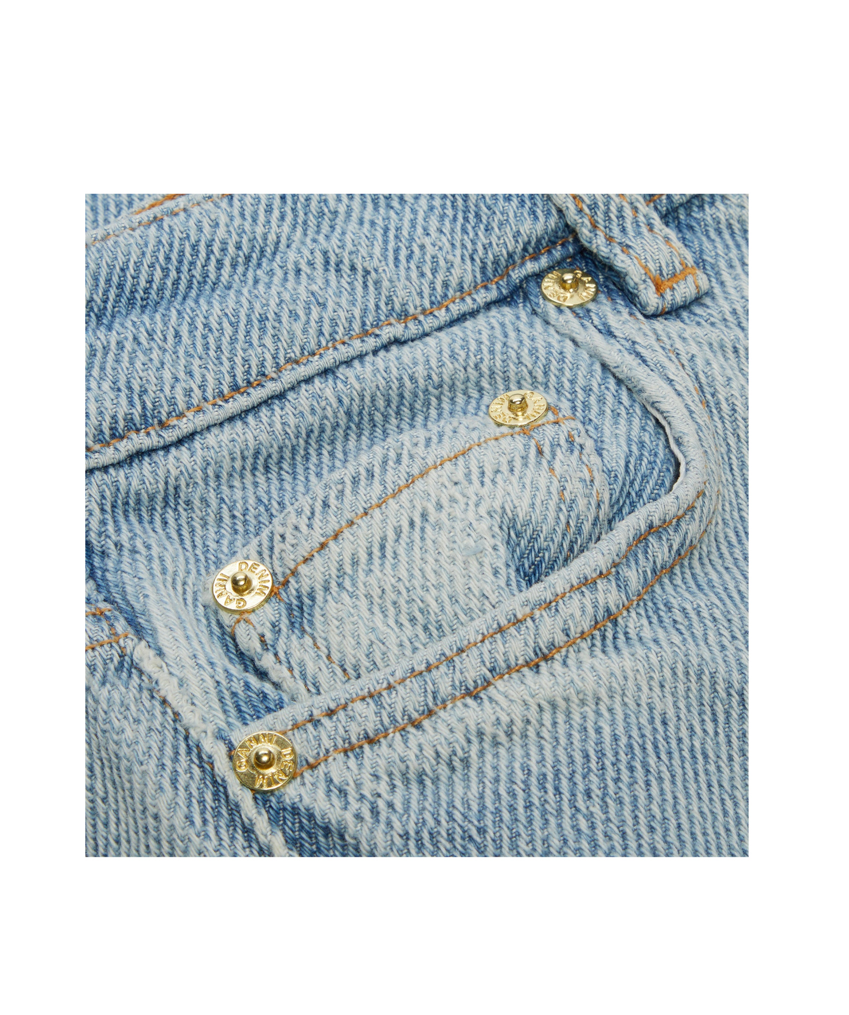 Ganni Izey Overdyead Heavy Denim Jeans In White