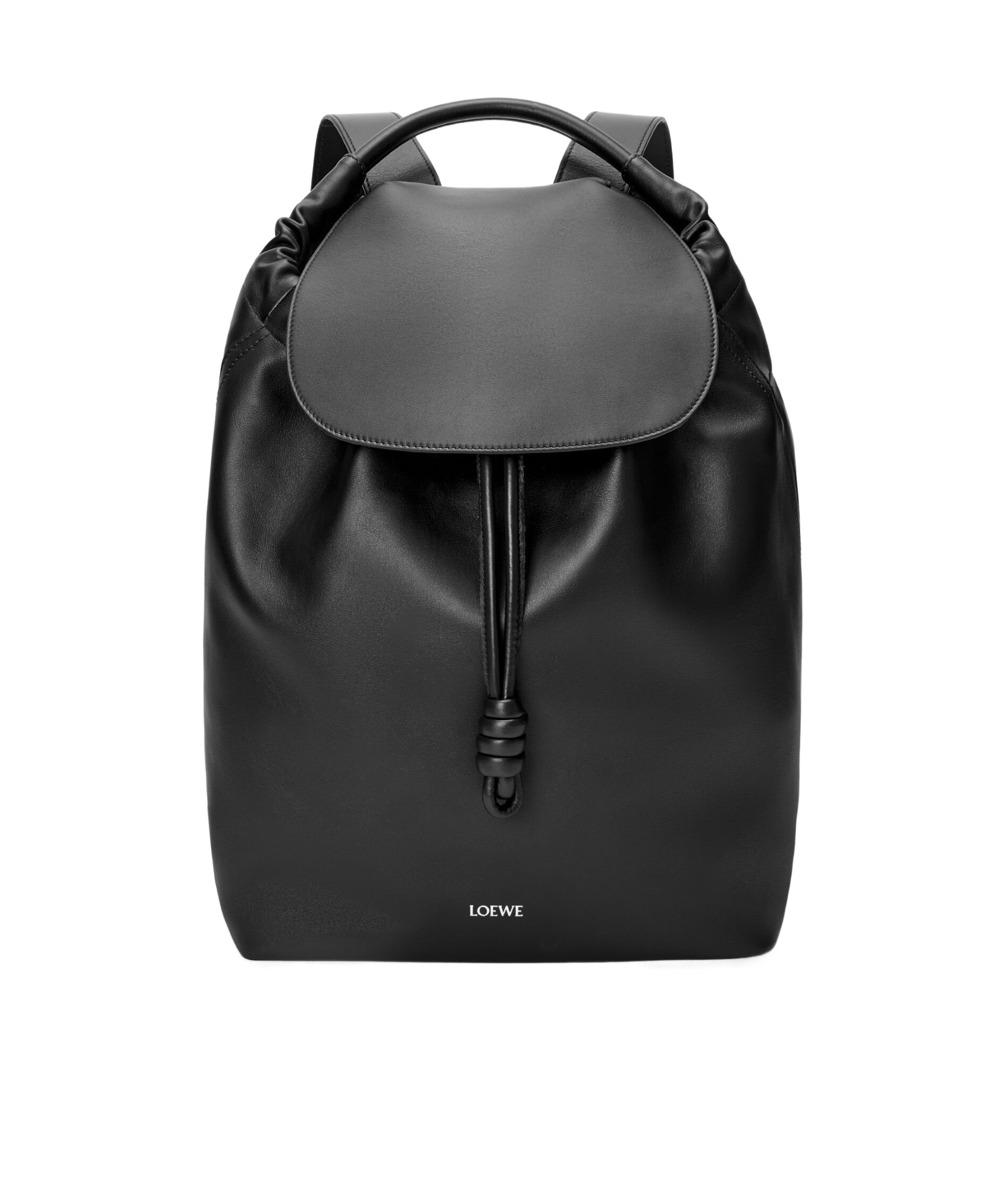 Loewe Flamenco Drawstring Calfskin Backpack In Black