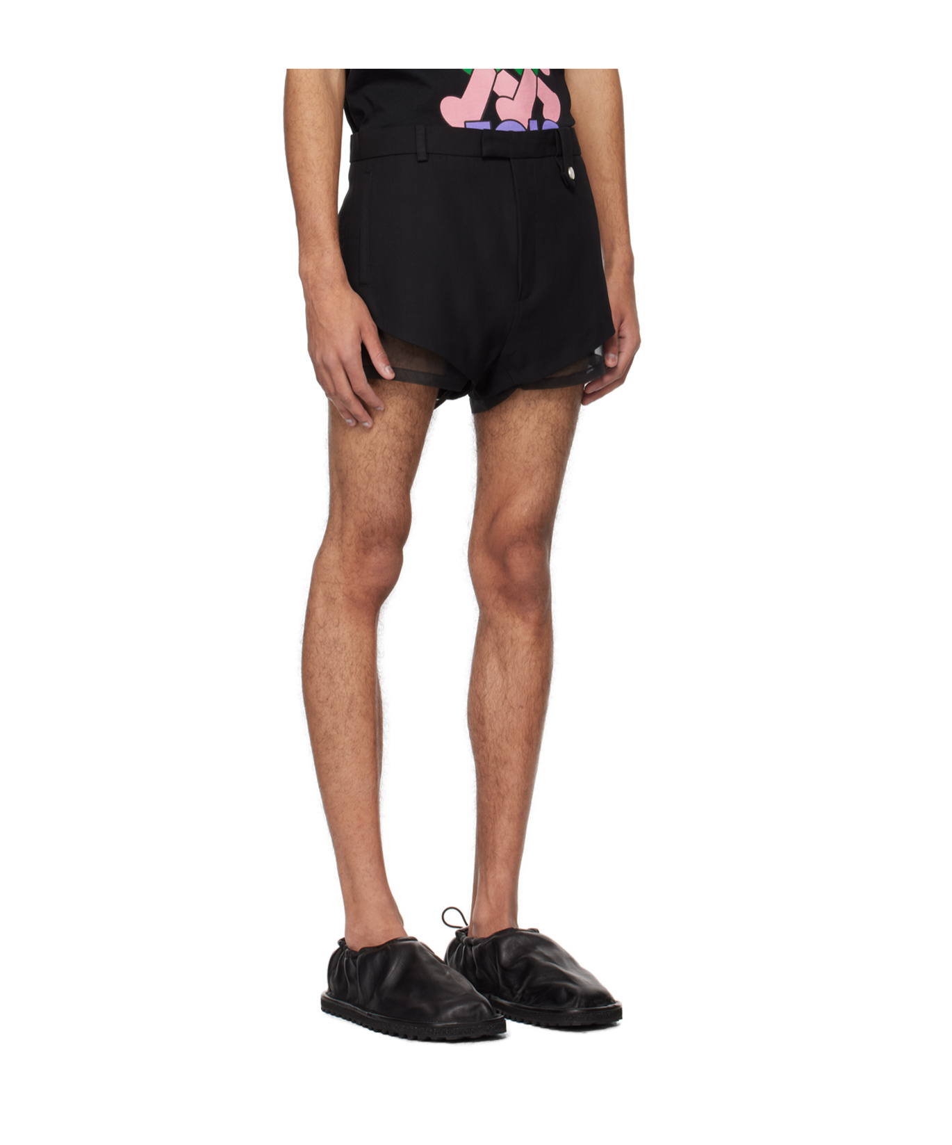 Egonlab Exposed Lining Shorts In Black